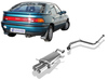 Fox Edelstahl Racing-Komplettanlage ab Kat. Mazda 323 F - BG Fließheck Bj.89-94 2x80mm rund eingerollt gerade mit Absorber