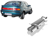 Fox Edelstahl Sportauspuff Mazda 323 F - BG Fließheck Bj.89-94 2x80mm rund eingerollt gerade mit Absorber