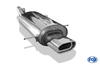 Fox Edelstahl Sportauspuff Mazda MX-3 1.8l Bj.91-99 135x80mm flachoval eingerollt abgeschrägt mit Absorber