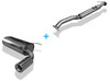 Fox Edelstahl Sportauspuff-Komplettanlage ab Kat Mazda MX-5 I NA Bj.89-98 1x90mm rund eingerollt gerade mit Absorber