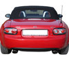 Fox Edelstahl Duplex Sportauspuff Mazda MX-5 III NC ab 2005 115x85mm oval eingerollt abgeschrägt