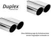 Fox Edelstahl Duplex Sportauspuff Mazda MX-5 Typ ND ab 2015 je 2x70mm rund scharfkantig abgeschrägt