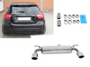 Fox Edelstahl Duplex Sportauspuff Mercedes A-Klasse W176 4matic je 115x85mm oval eingerollt abgeschrägt