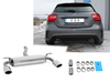 Fox Edelstahl Duplex Sportauspuff Mercedes A-Klasse W176 je 115x85mm oval eingerollt abgeschrägt