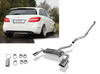 Fox Edelstahl Duplex Racing-Komplettanlage ab Kat Mercedes B-Klasse W246 B180 B200 B250 je 140x90mm oval eingerollt abgeschrägt ohne Absorber