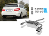 Fox Edelstahl Duplex Sportauspuff Mercedes B-Klasse W246 B180 B200 B250 je 140x90mm oval eingerollt abgeschrägt ohne Absorber