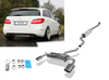 Fox Edelstahl Duplex Sportauspuff-Komplettanlage ab Kat Mercedes B-Klasse W246 B180 B200 B250 je 140x90mm oval eingerollt abgeschrägt ohne Absorber