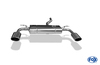 Fox Edelstahl Duplex Sportauspuff Mercedes B-Klasse W246 B180 B200 B250 je 140x90mm oval eingerollt abgeschrägt ohne Absorber