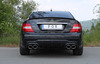 FOX Edelstahl Duplex Sportauspuff Mercedes C-Klasse Coupe W204 C350 mit AMG-Paket je 2x115x85mm oval eingerollt abgeschrägt