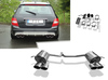 Fox Edelstahl Duplex Sportauspuff Mercedes C-Klasse W204 S204 4-Zylinder Limousine & T-Modell für C63AMG-Stoßstange 2x115x85mm oval eingerollt abgeschrägt