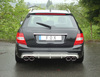 Fox Edelstahl Duplex Sportauspuff Mercedes C-Klasse W204 S204 4-Zylinder Limousine & T-Modell für C63AMG-Stoßstange 2x115x85mm oval eingerollt abgeschrägt