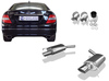 Fox Edelstahl Duplex Sportauspuff Mercedes C-Klasse W204 S204 6-Zylinder Limousine u. T-Modell mit Serien-Stoßstange 140x90mm oval eingerollt abgeschrägt