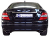 Fox Edelstahl Duplex Sportauspuff Mercedes C-Klasse W204 S204 6-Zylinder Limousine u. T-Modell mit Serien-Stoßstange 140x90mm oval eingerollt abgeschrägt