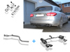 Fox Edelstahl Duplex Racing-Komplettanlage ab Kat. Mercedes C-Klasse W205 S205 4-Zylinder Limousine u. T-Modell 2x115x85mm oval eingerollt abgeschrägt