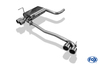 FOX Edelstahl Duplex Racing-Komplettanlage ab Kat Mercedes CLK W208 - C208 Coupe/A208 Cabrio je 2x76mm rund eingerollt