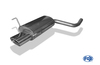 Fox Edelstahl Sportauspuff Mercedes CLK W208 - C208 Coupe u. A208 Cabrio 135x80mm flachoval eingerollt abgeschrägt mit Absorber