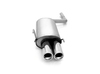 Fox Edelstahl Sportauspuff Mercedes CLK W208 - C208 Coupe u. A208 Cabrio 2x80mm rund eingerollt gerade mit Absorber