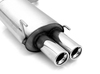 Fox Edelstahl Sportauspuff Mercedes CLK W208 - C208 Coupe u. A208 Cabrio 2x80mm rund eingerollt gerade mit Absorber