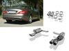 Fox Edelstahl Duplex Sportauspuff Mercedes CLS C218 inkl. Shooting Brake je 2x90mm rund doppelwandig abgeschrägt