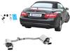 Fox Edelstahl Duplex Sportauspuff Mercedes E-Klasse Cabrio A207 4-Zylinder (Baureihe W212) 145x65mm trapezförmig eingerollt nach unten & seitlich abgeschrägt