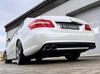 Fox Edelstahl Duplex Sportauspuff Mercedes E-Klasse W212 6- u. 8-Zylinder ab 2009 je 2x115x85mm oval eingerollt abgeschrägt