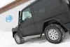 Fox Edelstahl Racing-Komplettanlage ab Kat Mercedes G-Klasse W463 G500 mit Trittbrett 2x115x85mm oval eingerollt nach links abgeschrägt
