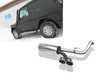 Fox Edelstahl Sportauspuff Mercedes G-Klasse W463 G500 mit Trittbrett 2x115x85mm oval eingerollt nach links abgeschrägt