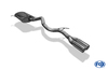 Fox Edelstahl Sportauspuff Mercedes M-Klasse W163 ML 270 CDI 2x80mm rund eingerollt gerade mit Absorber