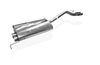 Fox Edelstahl Sportauspuff Mercedes M-Klasse W163 ML 2x80mm rund eingerollt gerade mit Absorber