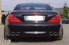 Fox Edelstahl Duplex Sportauspuff Mercedes SL R230 ab 2006 2x115x85mm oval eingerollt abgeschrägt