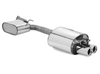 Fox Edelstahl Komplettanlage ab Kat Mercedes SLK R170 2x76mm rund eingerollt gerade mit Absorber