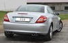 Fox Edelstahl Duplex Sportauspuff-Komplettanlage ab Kat Mercedes SLK R171 1.8l 2x90mm rund eingerollt gerade mit Absorber