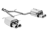Fox Edelstahl Duplex Sportauspuff-Komplettanlage ab Kat Mercedes SLK R171 1.8l 2x90mm rund eingerollt gerade mit Absorber