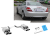 Fox Edelstahl Duplex Sportauspuff Mercedes SLK R171 3.0l 3.5l 2x115x85mm oval eingerollt abgeschrägt