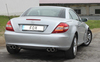 Fox Edelstahl Duplex Sportauspuff-Komplettanlage ab Kat Mercedes SLK R171 3.0l 3.5l 2x90mm rund eingerollt gerade mit Absorber