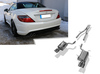 Fox Edelstahl Duplex Sportauspuffanlage ab Kat Mercedes SLK R172 AMG Line 6-Zylinder je 2x76mm rund eingerollt abgeschrägt