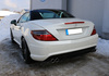 Fox Edelstahl Duplex Sportauspuffanlage ab Kat Mercedes SLK R172 AMG Line 6-Zylinder je 2x76mm rund eingerollt abgeschrägt