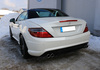 Fox Edelstahl Duplex Sportauspuff Mercedes SLK u. SLC R172 AMG Line je 2x76mm rund eingerollt abgeschrägt
