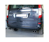 Fox Edelstahl Duplex Sportauspuff inkl. Verbindungsrohr Mercedes Vito u. Viano W639 V639 2x76mm rund scharf gerade mit Absorber