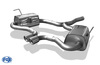 Fox Edelstahl Sportauspuff-Komplettanlage ab Kat Ausgang mittig Mini Cooper S R53 2002-2006 2x76mm rund eingerollt abgeschrägt mit Absorber