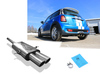 Fox Edelstahl Sportauspuff mittig Mini Cooper S R56 2x90mm rund eingerollt abgeschrägt