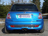 Fox Edelstahl Racing-Komplettanlage ab Kat mittig Mini Cooper S R56 2x88x74mm oval eingerollt abgeschrägt