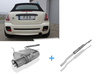 Fox Edelstahl Sportauspuff-Komplettanlage ab Kat Mini One Cabrio R57 1x100mm rund doppelwandig abgeschrägt