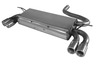 Fox Edelstahl Duplex Racing-Komplettanlage ab Kat Mini One & Cooper R50 je 2x76mm rund eingerollt mit Absorber