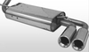 Fox Edelstahl Racing-Komplettanlage ab Kat. Mitsubishi Colt CAO 1.8l GTI Bj.92-03 2x80mm rund eingerollt gerade mit Absorber