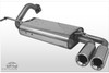 Fox Edelstahl Racing-Komplettanlage ab Kat. Mitsubishi Colt CAO 1.8l GTI Bj.92-03 2x80mm rund eingerollt gerade mit Absorber