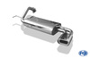 Fox Edelstahl Sportauspuff Mitsubishi Colt CAO u. CJO Bj.92-03 135x80mm flachoval eingerollt abgeschrägt mit Absorber