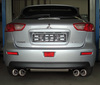 Fox Edelstahl Duplex Sportauspuff Mitsubishi Lancer 8 CYO Diesel Stufenheck u. Sportback 2x90mm rund eingerollt abgeschrägt mit Absorber