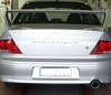 Fox Edelstahl Sportauspuff-Komplettanlage ab Kat Mitsubishi Lancer Evolution IX - Evo 9 1x100mm rund eingerollt gerade mit Absorber