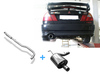 Fox Edelstahl Sportauspuff-Komplettanlage ab Kat Mitsubishi Lancer Evolution VI - Evo 6 1x90mm rund eingerollt gerade mit Absorber